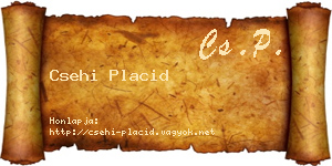 Csehi Placid névjegykártya